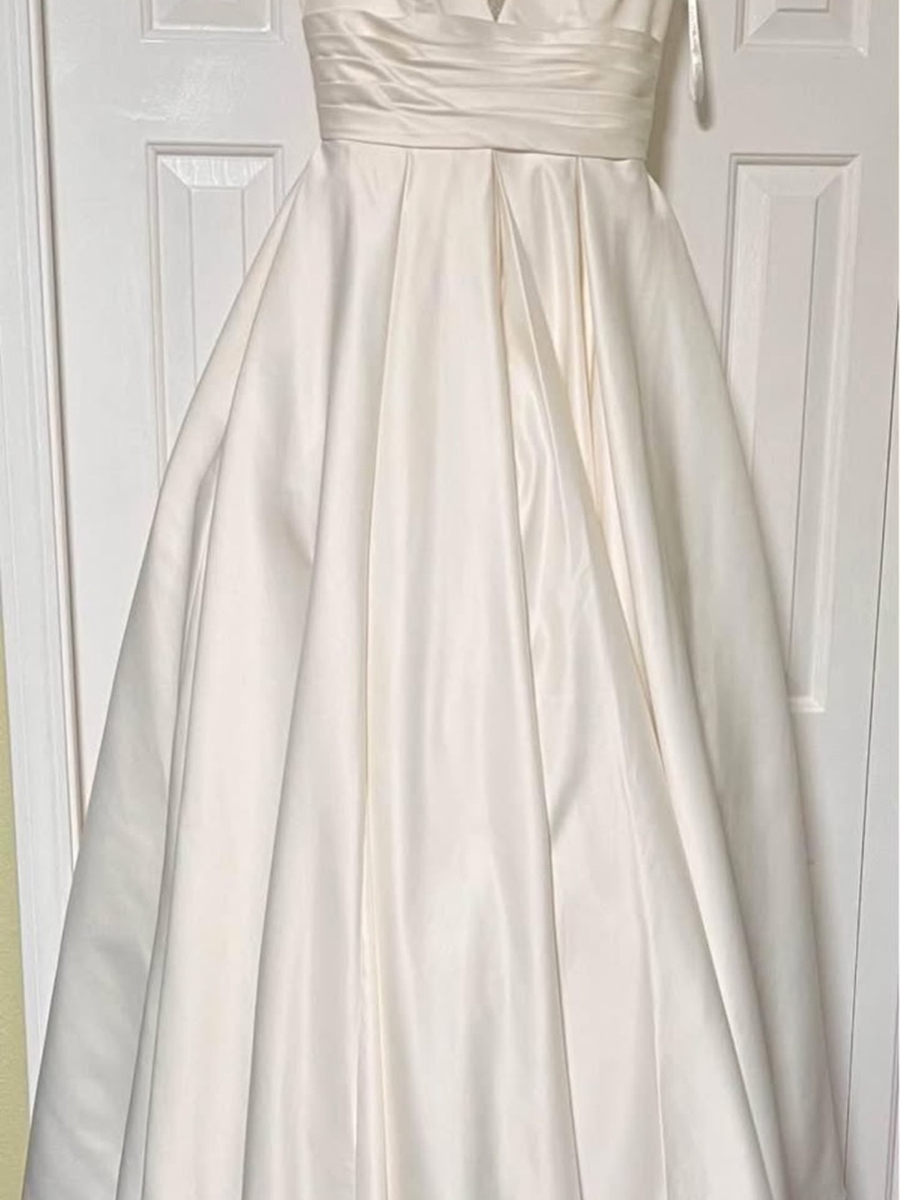 Ivory Satin Wedding Dress - Picture 1 of 6